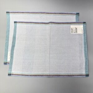 NWT Vintage Dansk Linen Placemats Set of 2 Ritva Puotila Woven Colors Cotton